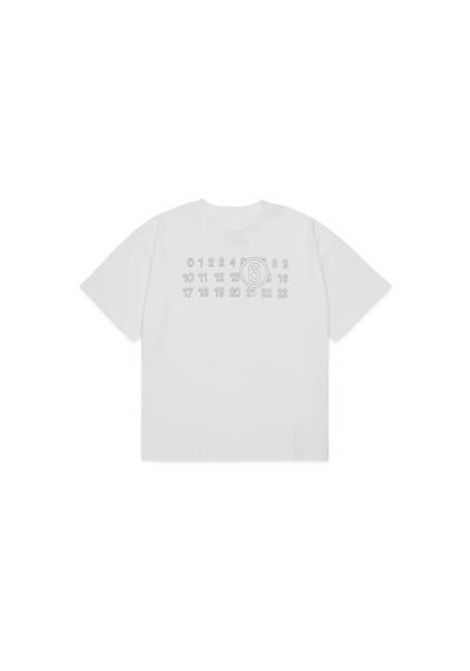 T-shirt con logo MM6 KIDS MAISON MARGIELA | M61117 MM02YM6102